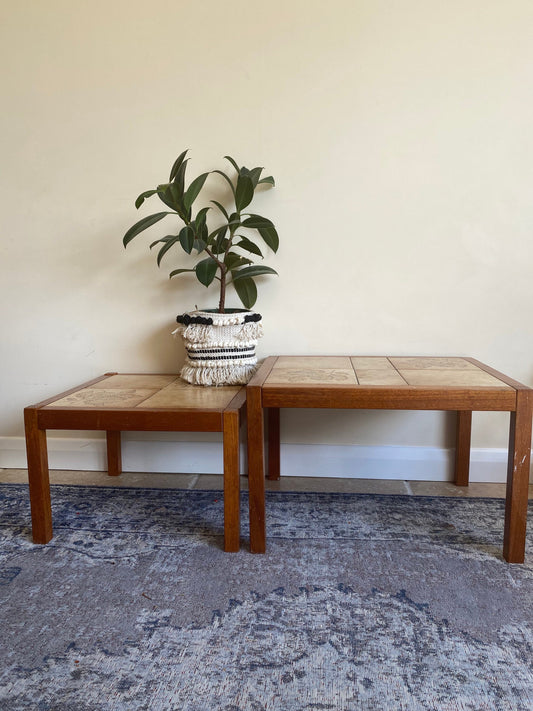 Vintage Danish Side Tables, Nesting Tables, Vintage Side Table, Mid Century Table, Teak Side Tables , Teak Nest of Tables, 70s Tables, Boho