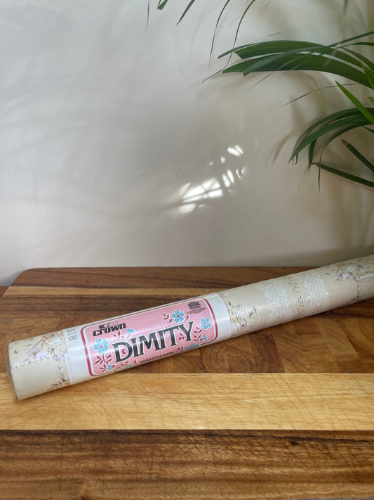 Rare Vintage Crown Dimity Floral Wallpaper | Vintage Floral Wallpaper | Retro Wallpaper | Cottagecore Wallpaper | Vintage Wallpaper | 1970s