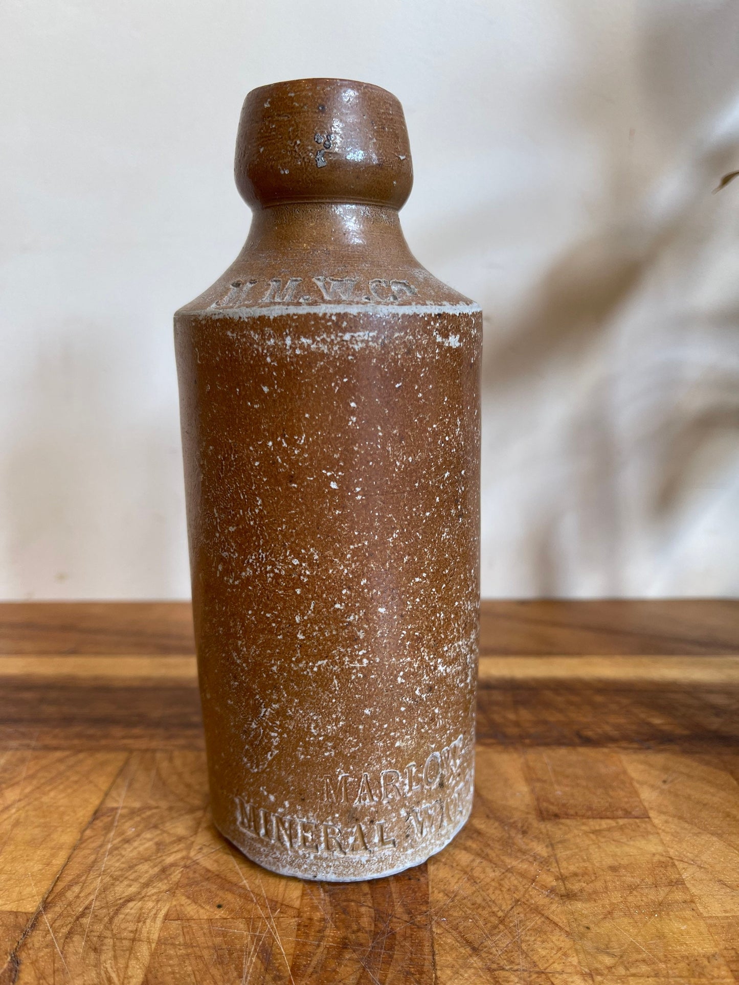 Antique Stone Mineral Water Bottle | Marlow Mineral Water Bottle | Vintage Stoneware Bottle | Antique Stone Medicine Bottle | Victorian