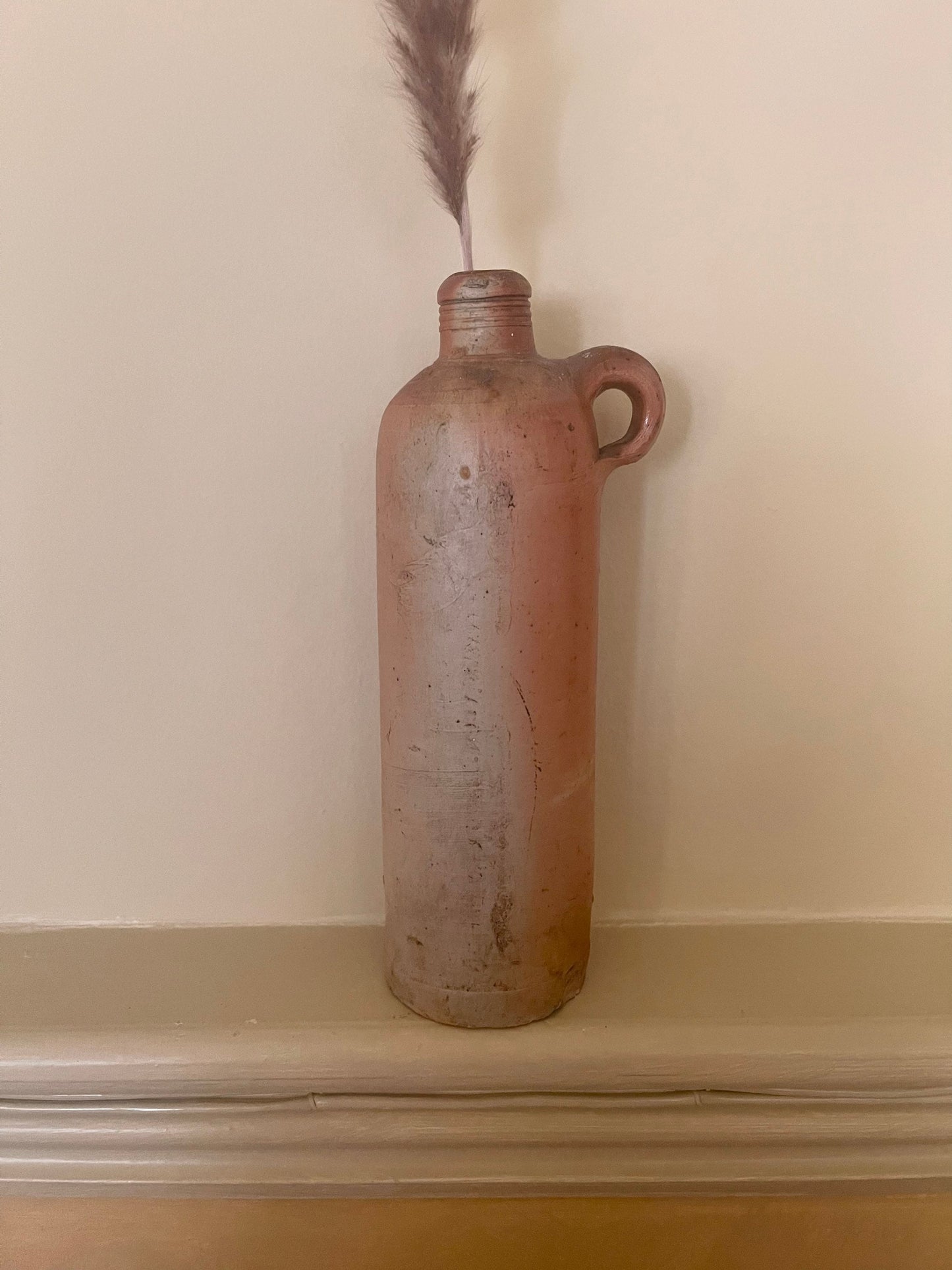 Antique Stone Flagon | Vintage Stoneware Bottle | Vintage Stone Vase | Vintage Gift | Vintage Bud Vase | Tall Vase | Industrial Vase |