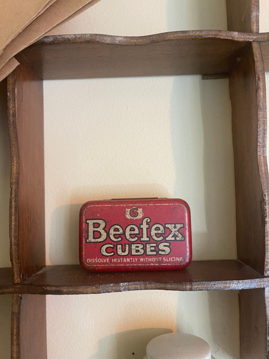 Vintage Beefex Stock Cube Tin | Vintage Food Packaging | Vintage Tin | Kitchenalia | Retro Kitchen Decor | Collectible Food Tin | Vintage