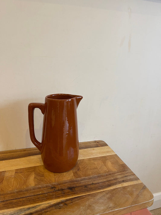 Vintage Stoneware Jug | Vintage Jug | Vintage Pitcher | Moira Pottery Jug | Mid Century Vase | Small Vase | Brown Glazed Jug | Vintage Vase