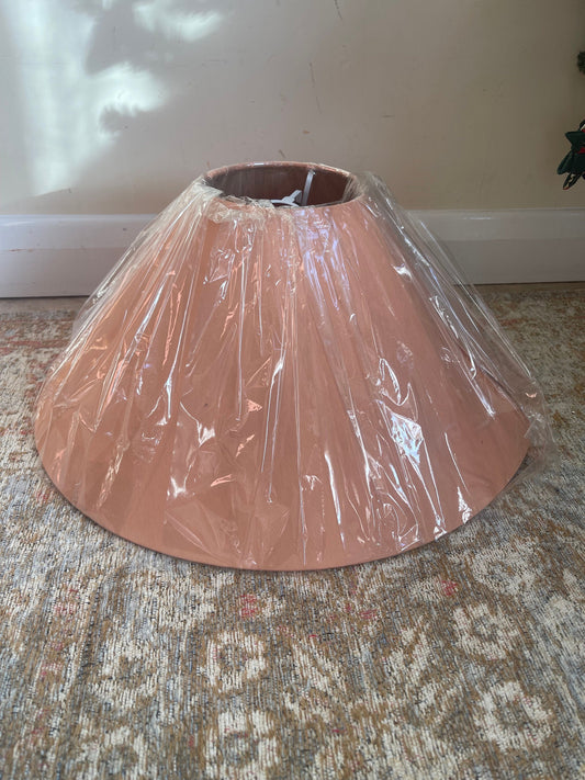 Vintage Peach Lampshade | Large 1980s Lampshade | Vintage Light Shade | Debenhams Vintage Lampshade | Vintage Lighting | Barbiecore |