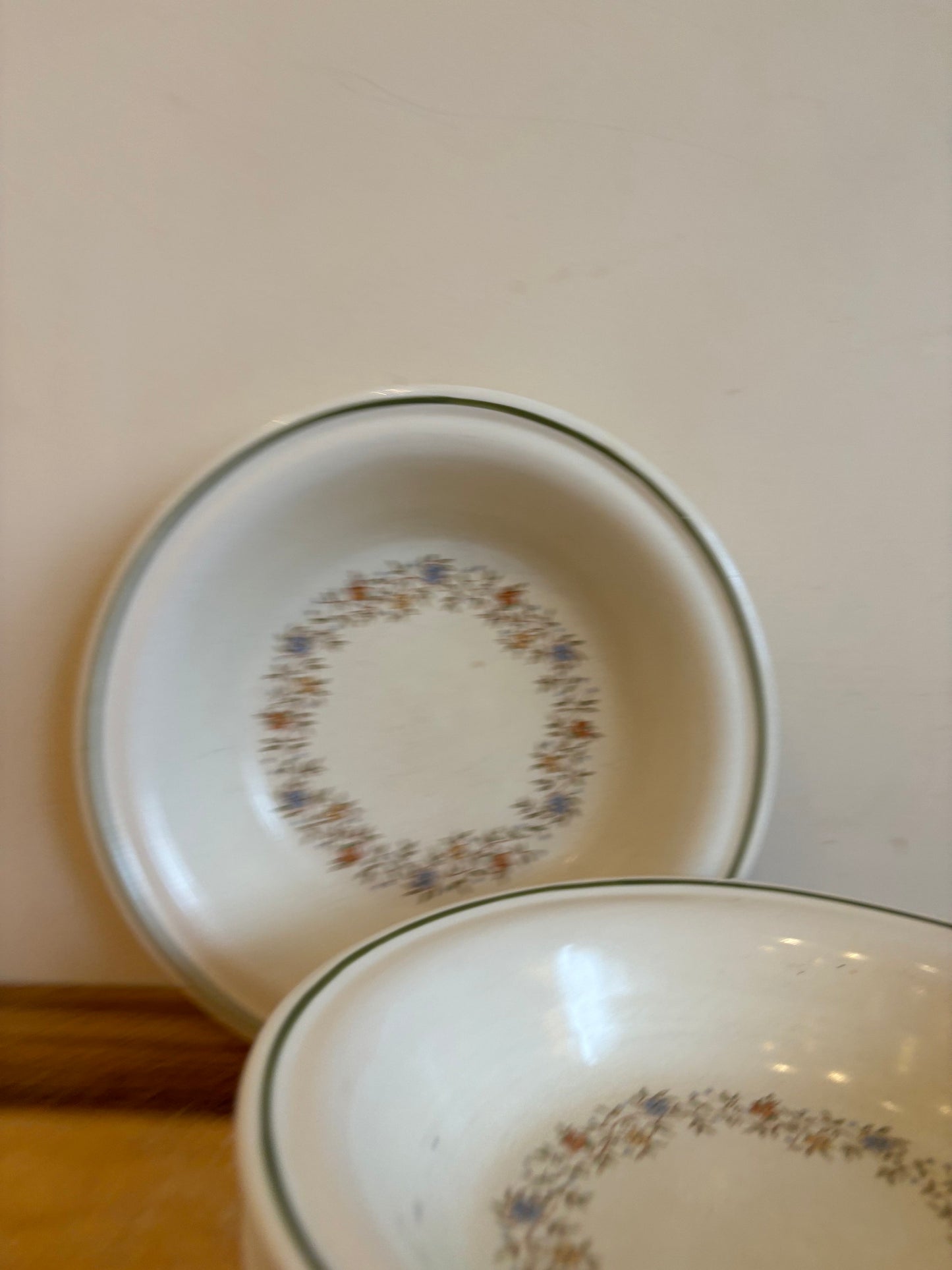 Vintage Staffordshire Pottery Bowls | Set of Four Dessert Bowls | Vintage Ironstone Bowls | Mid Century Bowls | Floral Motif Bowls | Kitsch