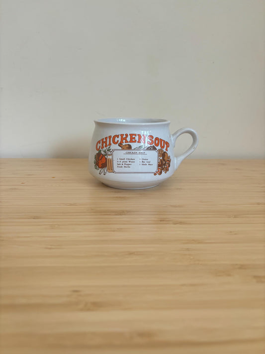 Vintage Kitsch Soup Mug | Vintage Gift | Vintage Soup Bowl | Chicken Soup Bowl | Soup Bowl with Handle | Soup Gift | Vintage Tableware |