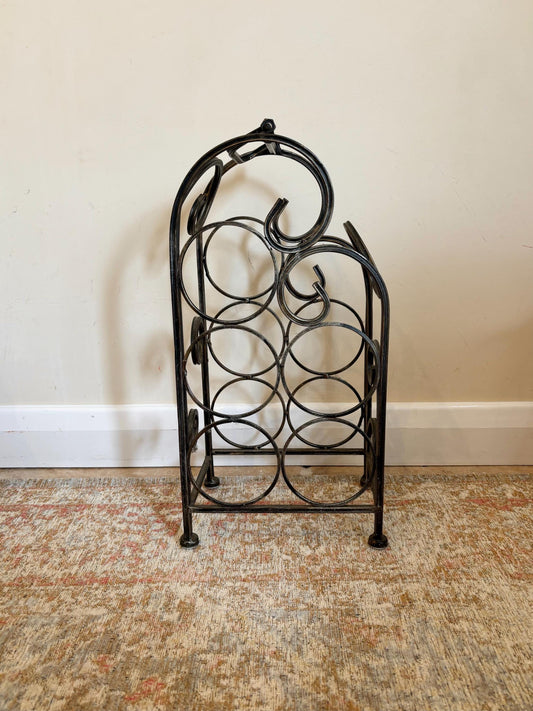 Vintage Metal Wine Rack | Mid Century Wine Rack | Vintage 1960s Wine Rack | Wrought Iron Wine Rack | Vintage Homeware | Wine Holder | Decor